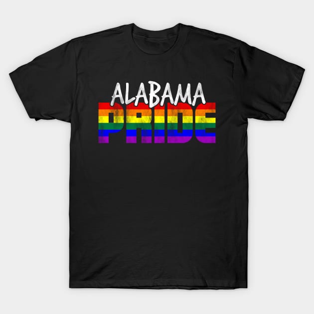 Alabama Pride LGBT Flag T-Shirt by wheedesign